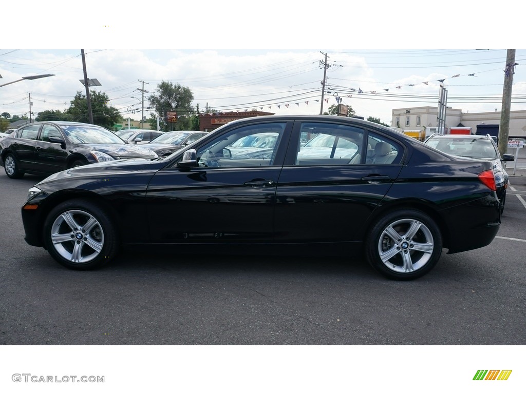 2014 3 Series 320i xDrive Sedan - Black Sapphire Metallic / Venetian Beige photo #6
