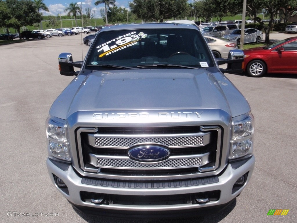 2016 F250 Super Duty Platinum Crew Cab 4x4 - Ingot Silver Metallic / Platinum Black photo #18