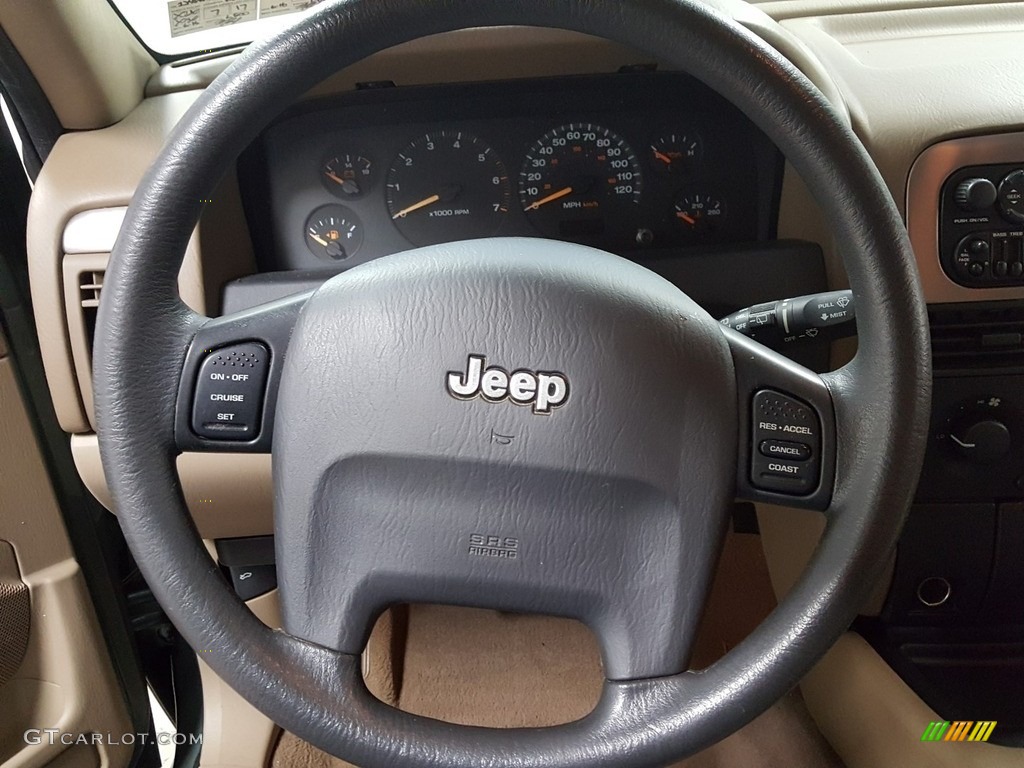 2002 Grand Cherokee Laredo 4x4 - Onyx Green Pearlcoat / Taupe photo #26