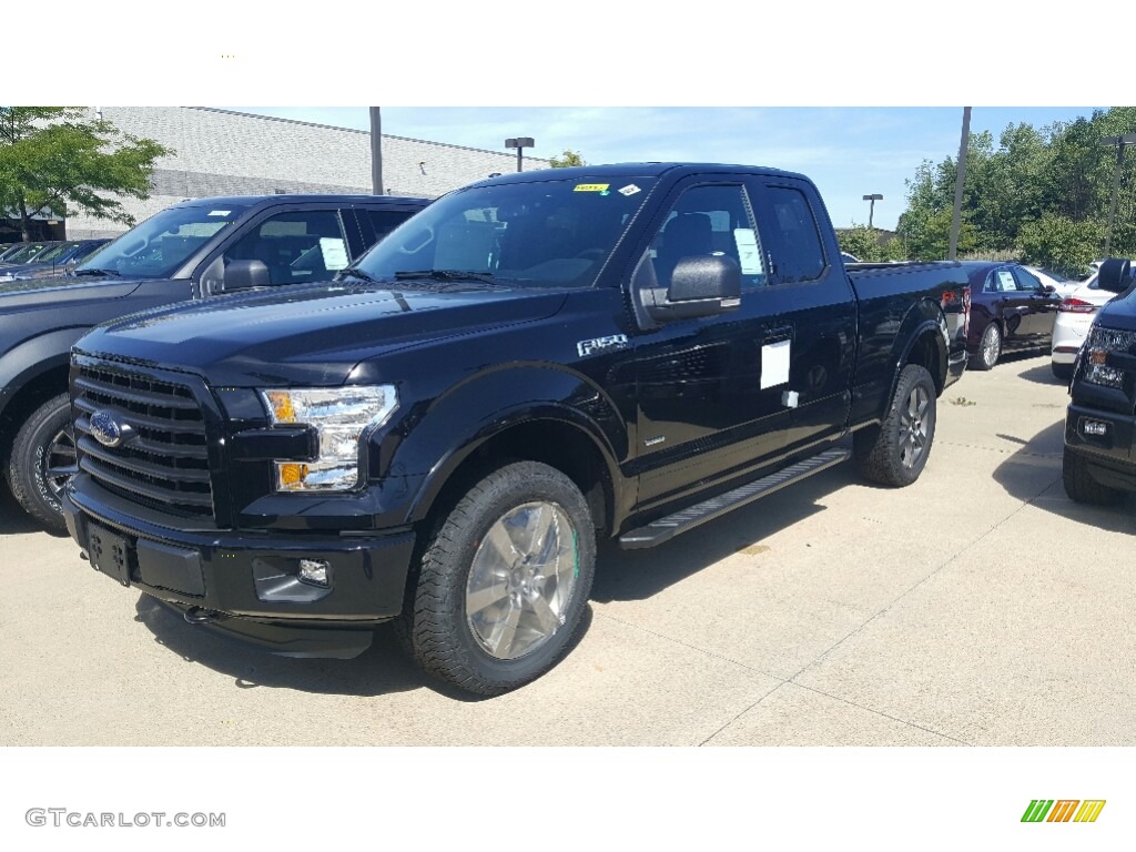 2016 F150 XLT SuperCab 4x4 - Shadow Black / Black photo #1