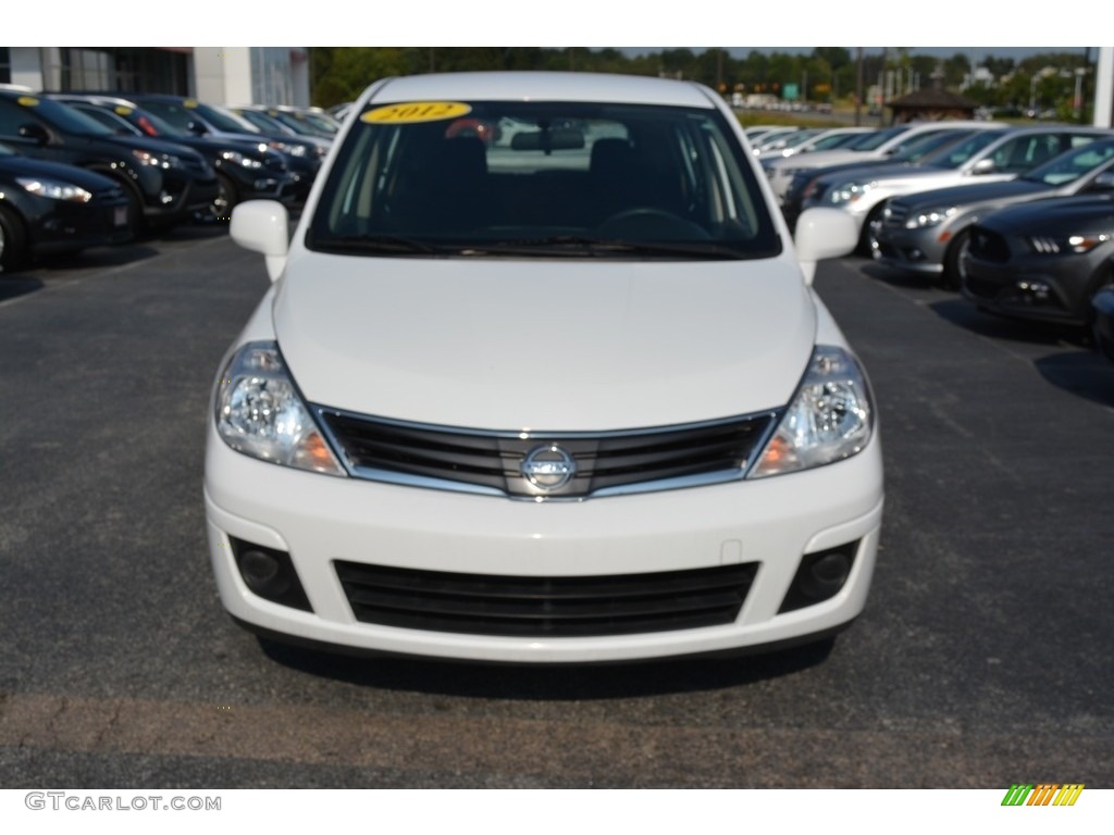 2012 Versa 1.8 S Hatchback - Fresh Powder White / Charcoal photo #22