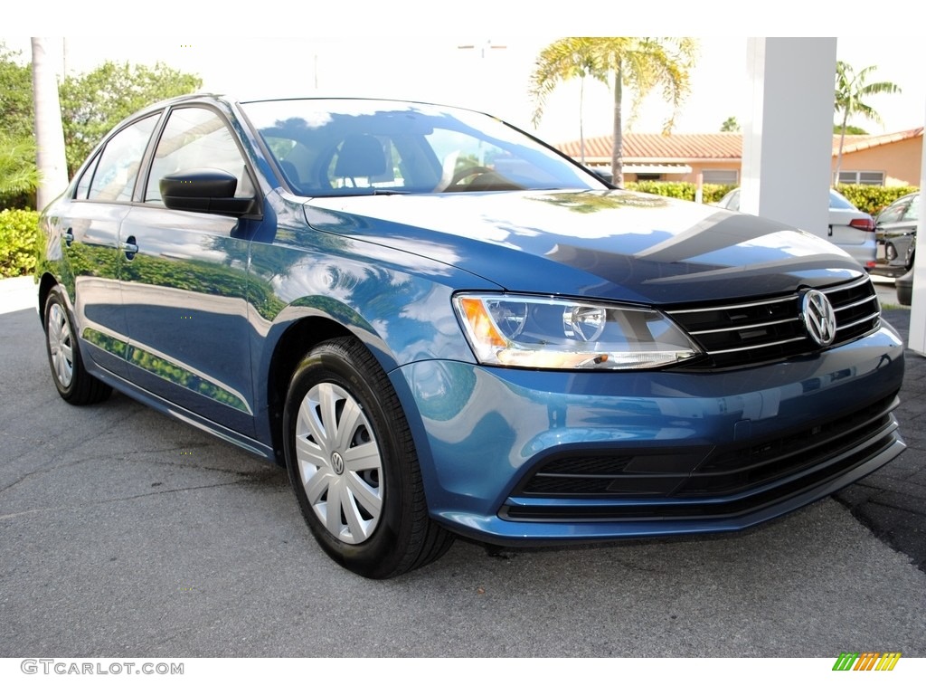 2016 Jetta S - Silk Blue Metallic / Titan Black photo #2