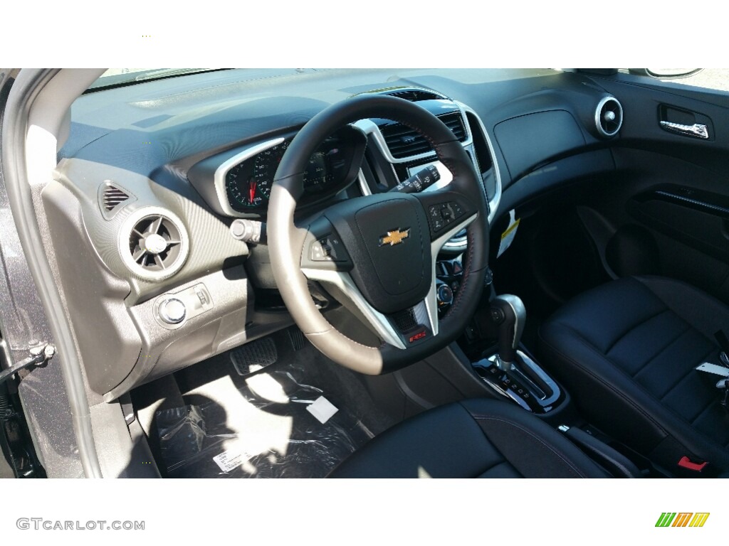 Jet Black Interior 2017 Chevrolet Sonic Premier Hatchback Photo #115789208