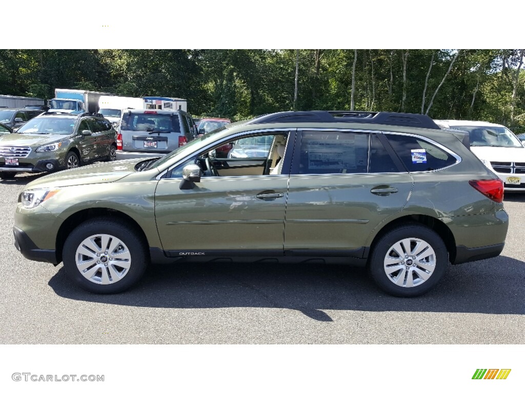 2017 Outback 2.5i Premium - Wilderness Green Metallic / Warm Ivory photo #3