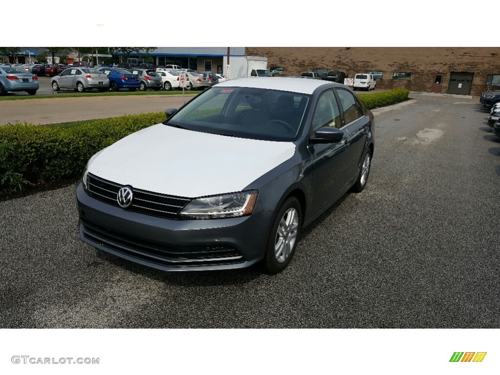 2017 Jetta S - Platinum Gray Metallic / Black/Palladium Gray photo #2