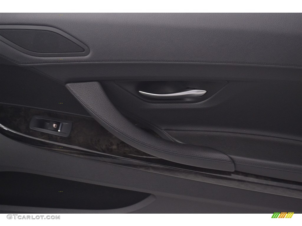 2013 BMW 6 Series 640i Convertible Black Door Panel Photo #115791573