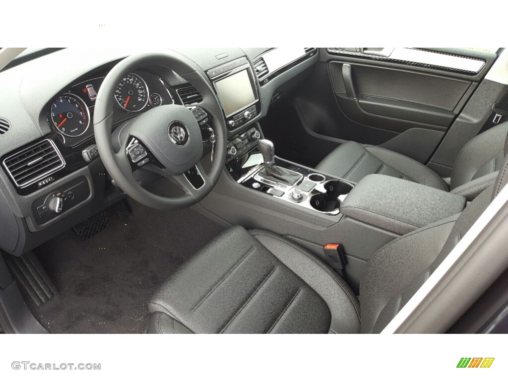 Black Anthracite Interior 2016 Volkswagen Touareg V6 Sport Photo #115791837