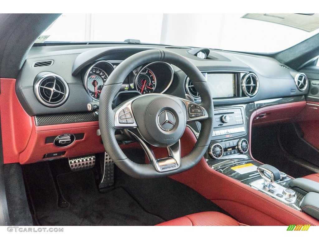 2017 Mercedes-Benz SL 63 AMG Roadster Bengal Red/Black Dashboard Photo #115795539
