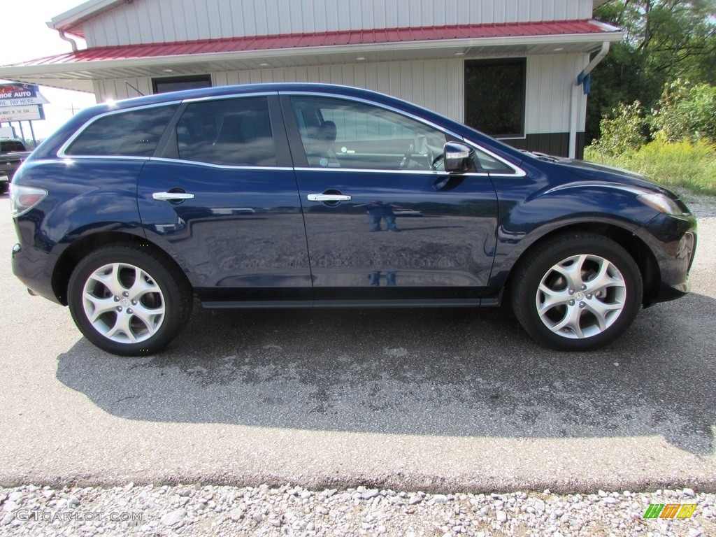 2010 CX-7 s Touring AWD - Stormy Blue Mica / Black photo #2