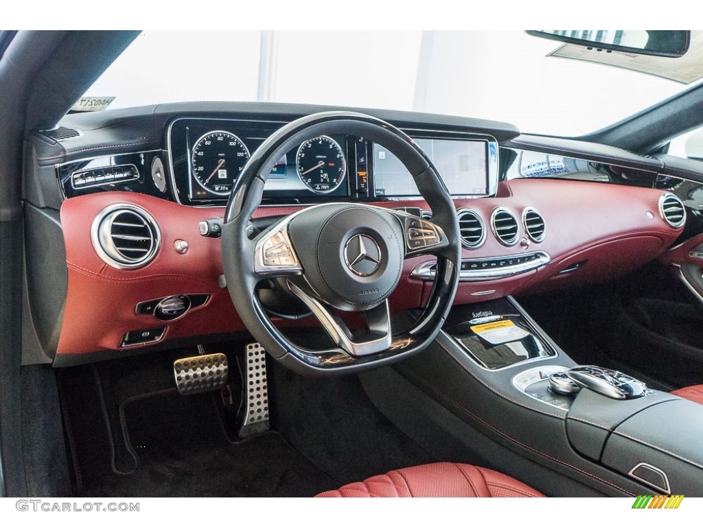2017 Mercedes-Benz S 550 Cabriolet designo Bengal Red/Black Dashboard Photo #115796619
