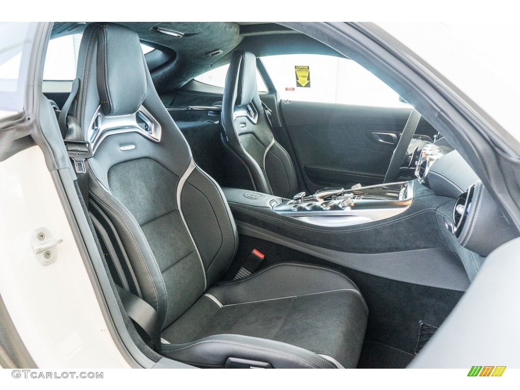 Black Exclusive/DINAMICA w/Silver Accent Stitching Interior 2017 Mercedes-Benz AMG GT S Coupe Photo #115796877