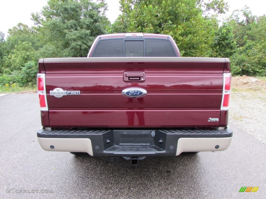 2010 F150 King Ranch SuperCrew 4x4 - Royal Red Metallic / Tan photo #4