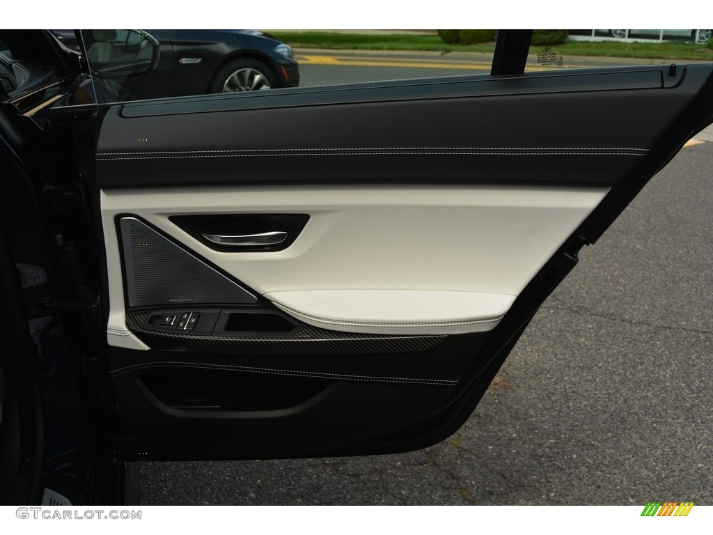 2016 BMW M6 Gran Coupe BMW Individual Opal White Door Panel Photo #115799085