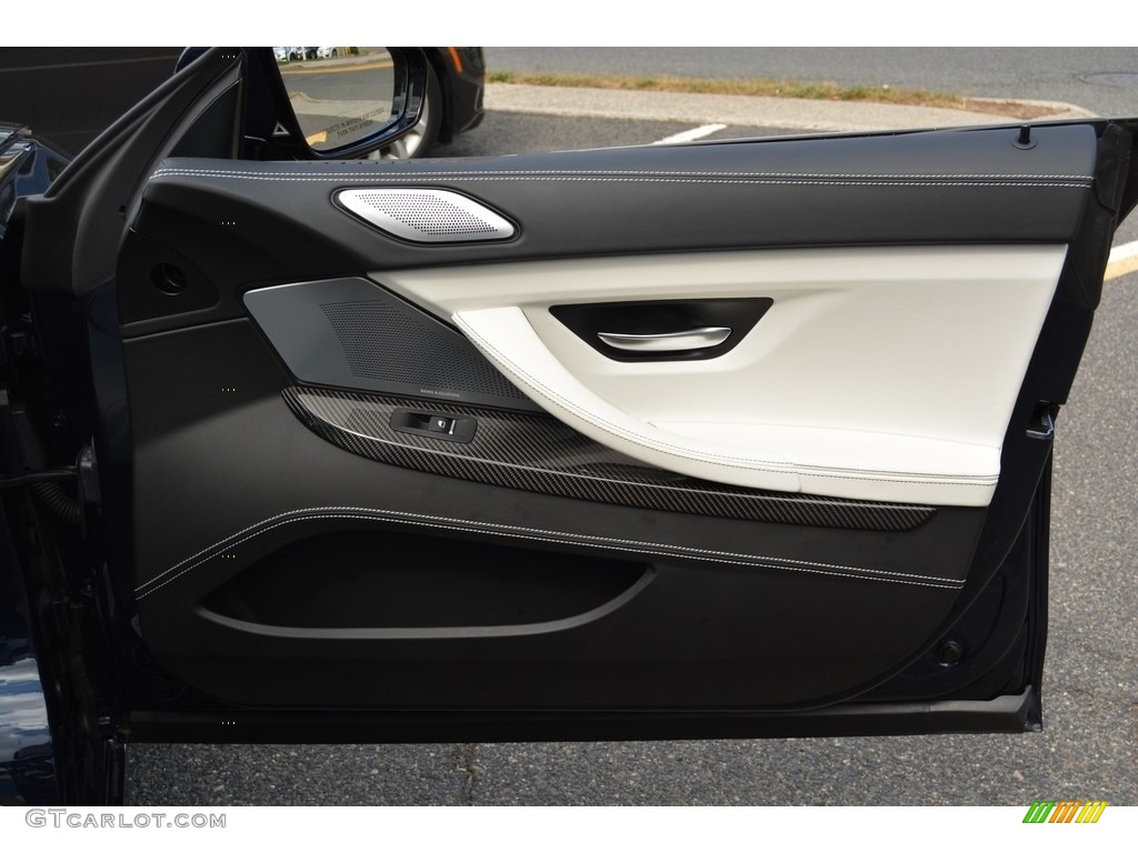 2016 BMW M6 Gran Coupe BMW Individual Opal White Door Panel Photo #115799127