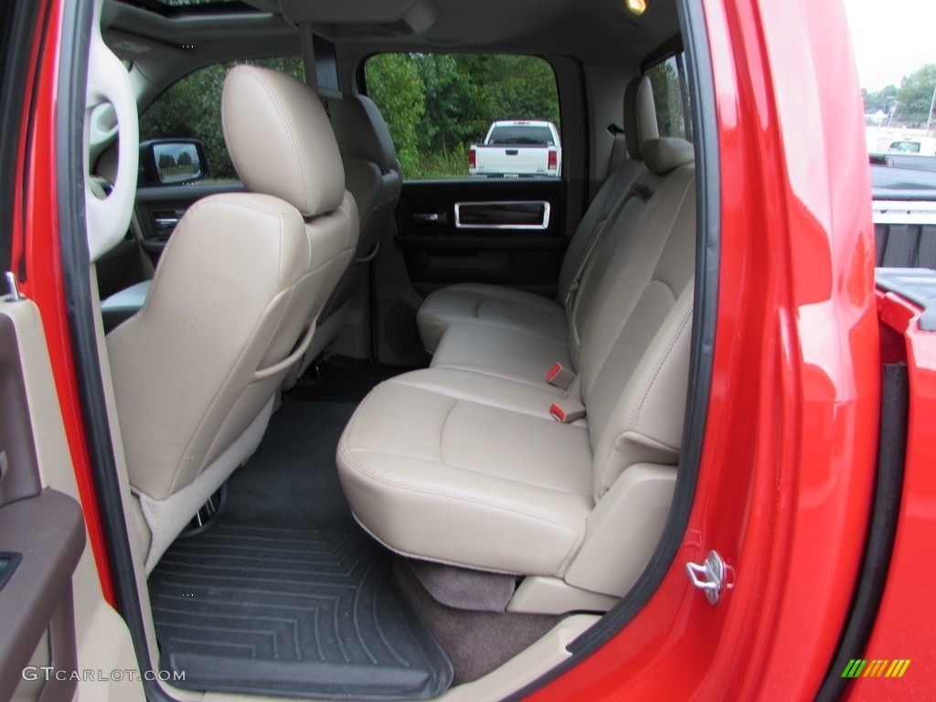 2011 Ram 1500 Laramie Crew Cab 4x4 - Flame Red / Light Pebble Beige/Bark Brown photo #35