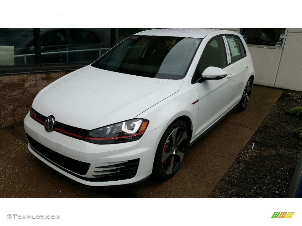 Pure White 2017 Volkswagen Golf GTI 4-Door 2.0T SE Exterior Photo #115800753