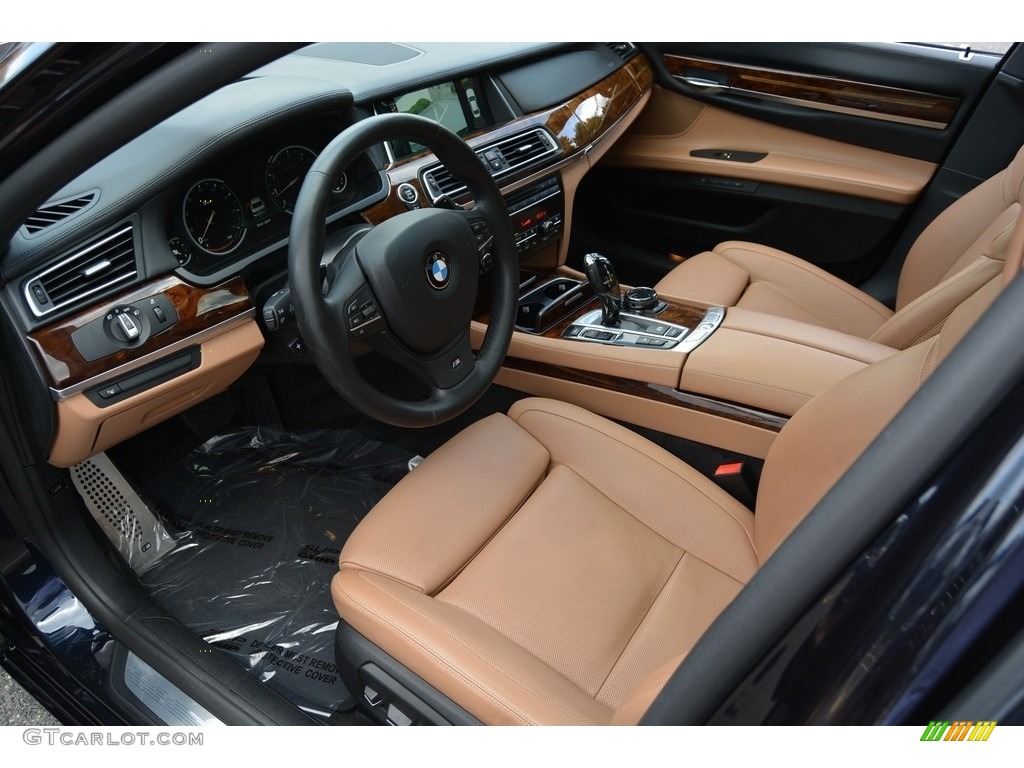 Light Saddle Interior 2014 BMW 7 Series 750i xDrive Sedan Photo #115800951