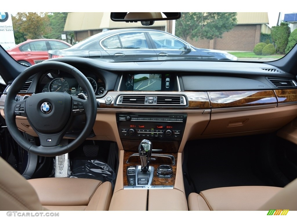 2014 BMW 7 Series 750i xDrive Sedan Light Saddle Dashboard Photo #115801026