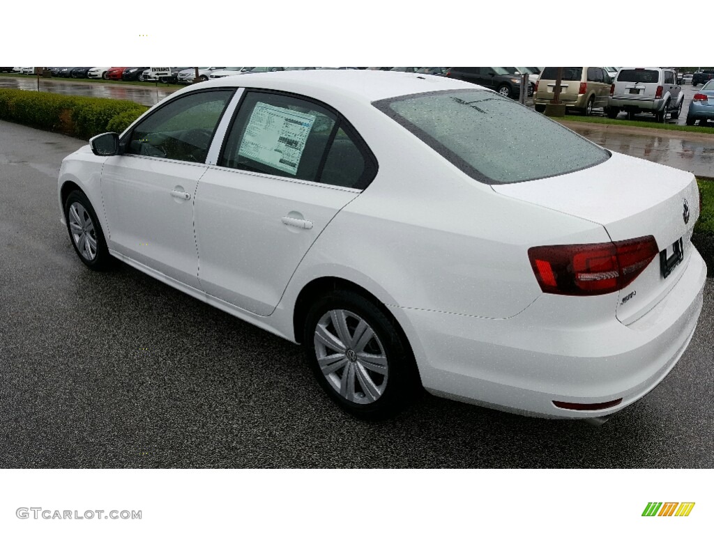 2017 Jetta S - Pure White / Black/Palladium Gray photo #3