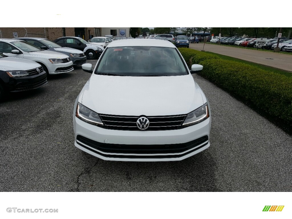 2017 Jetta S - Pure White / Black/Palladium Gray photo #1