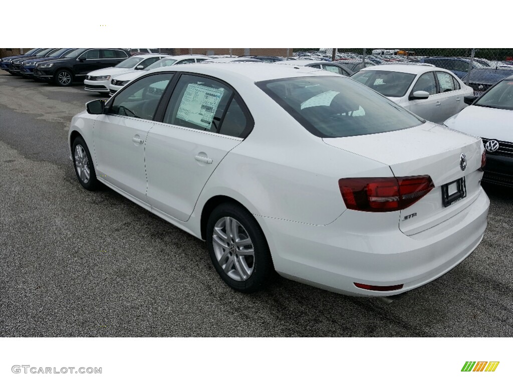 2017 Jetta S - Pure White / Black/Palladium Gray photo #3