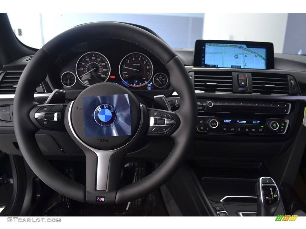 2017 BMW 4 Series 430i Coupe Black Steering Wheel Photo #115806016