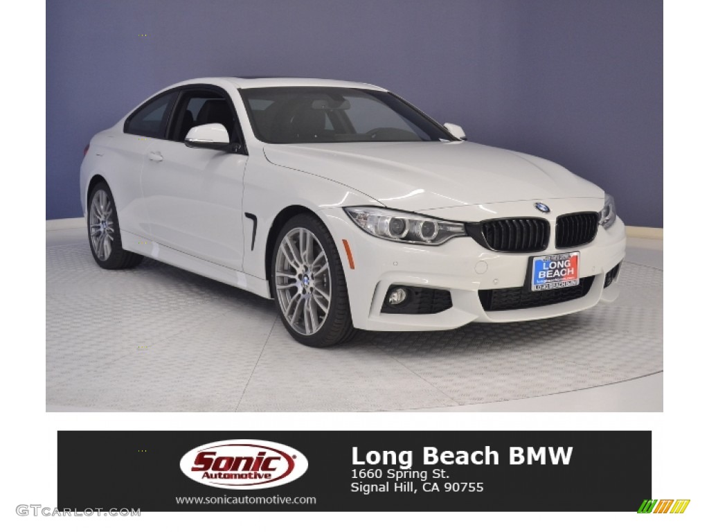 2017 4 Series 430i Coupe - Alpine White / Black photo #1