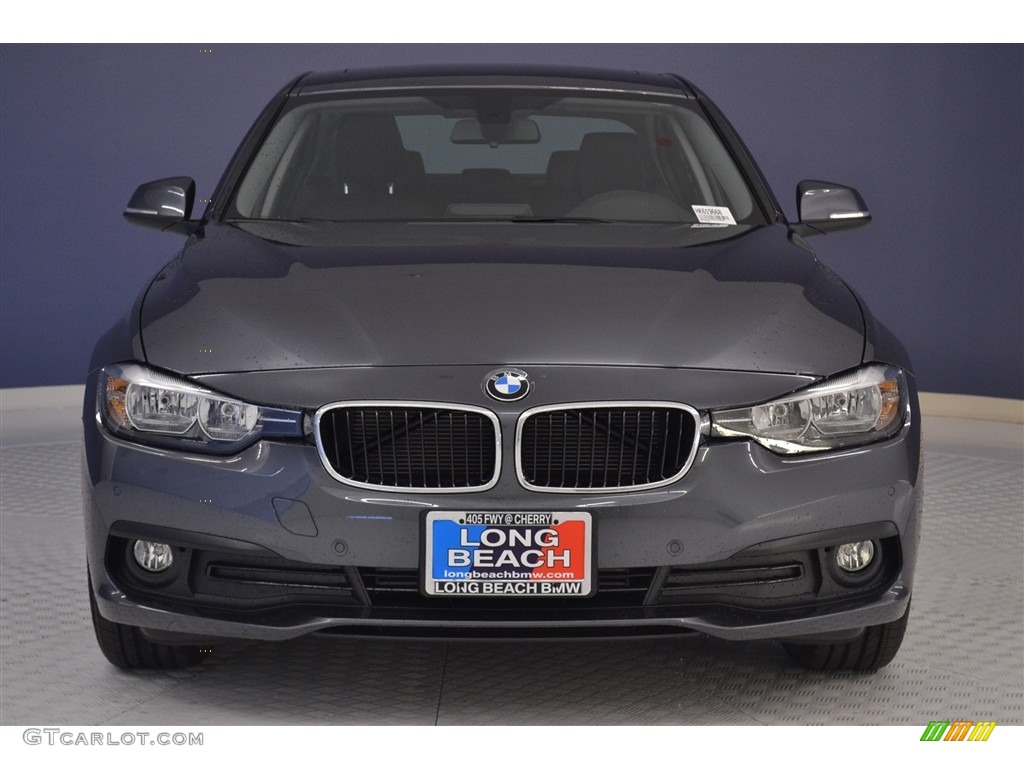 2017 3 Series 320i Sedan - Mineral Grey Metallic / Black photo #2