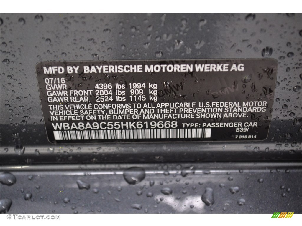 2017 3 Series 320i Sedan - Mineral Grey Metallic / Black photo #15
