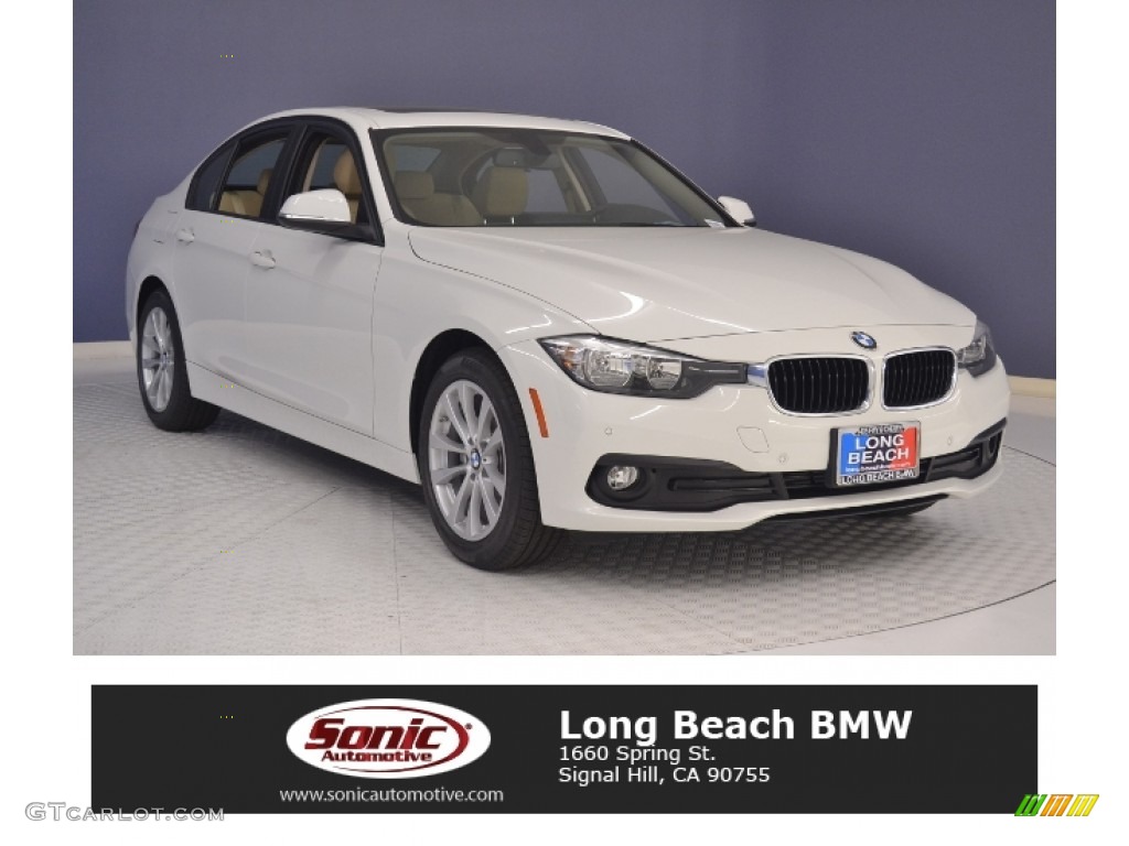 2017 3 Series 320i Sedan - Alpine White / Venetian Beige/Black photo #1