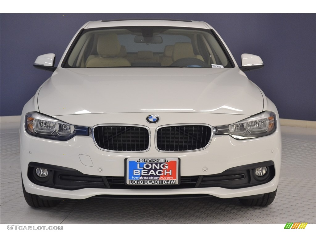 2017 3 Series 320i Sedan - Alpine White / Venetian Beige/Black photo #2