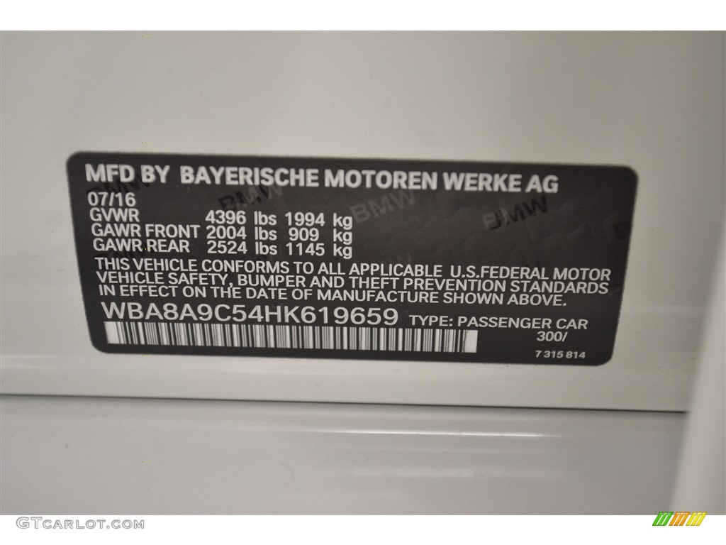 Alpine White 2017 BMW 3 Series 320i Sedan Exterior Photo #115807723