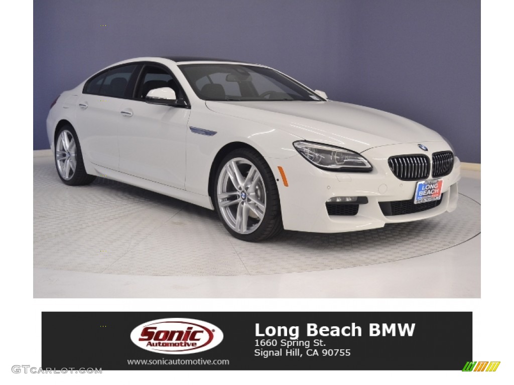 2017 6 Series 640i Gran Coupe - Alpine White / Black photo #1