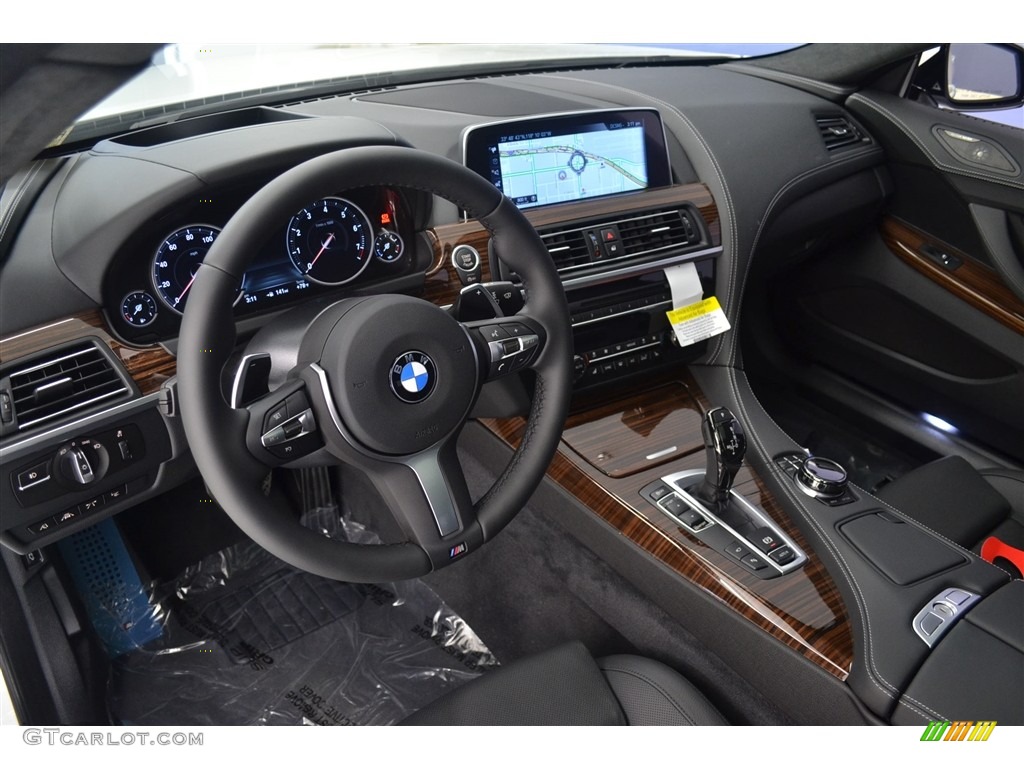 Black Interior 2017 BMW 6 Series 640i Gran Coupe Photo #115807900