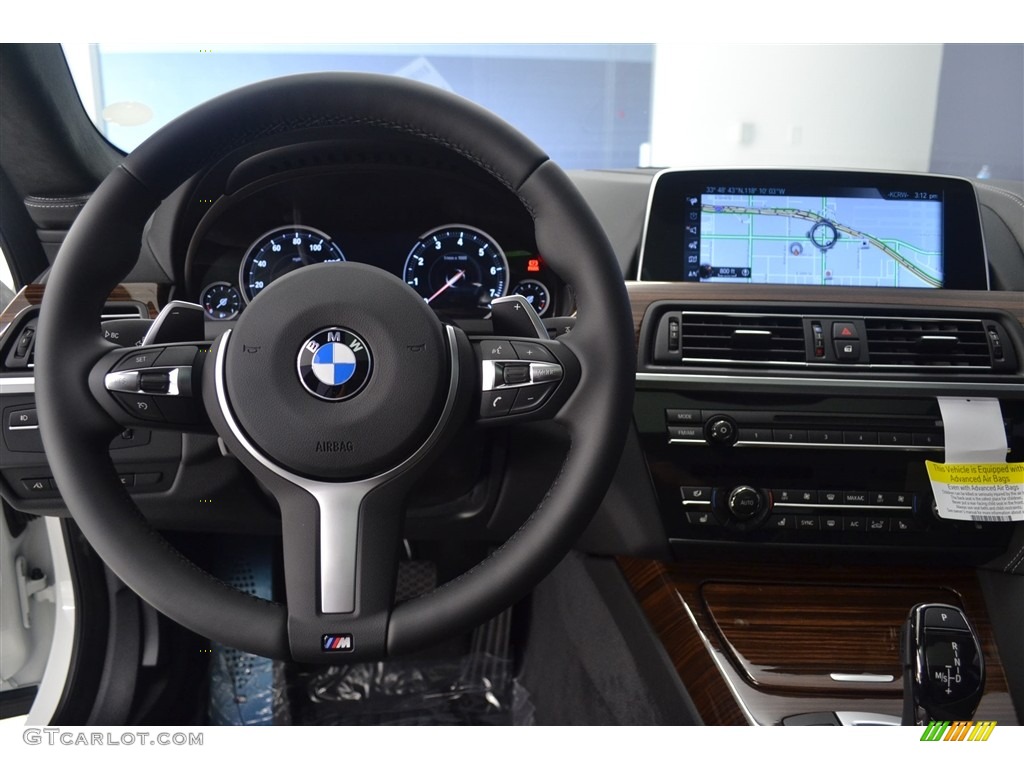 2017 BMW 6 Series 640i Gran Coupe Black Dashboard Photo #115808128