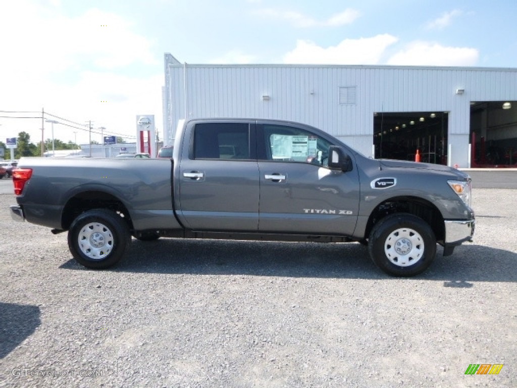 Gun Metallic 2017 Nissan TITAN XD SV Crew Cab 4x4 Exterior Photo #115808953