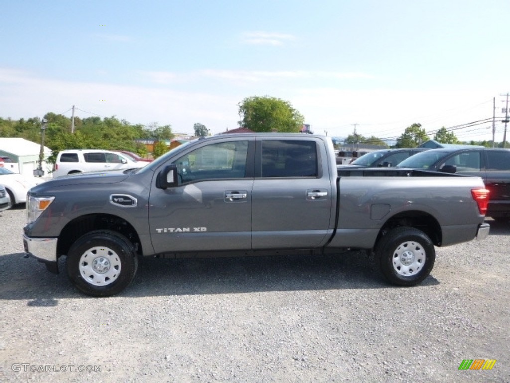 Gun Metallic 2017 Nissan TITAN XD SV Crew Cab 4x4 Exterior Photo #115809064