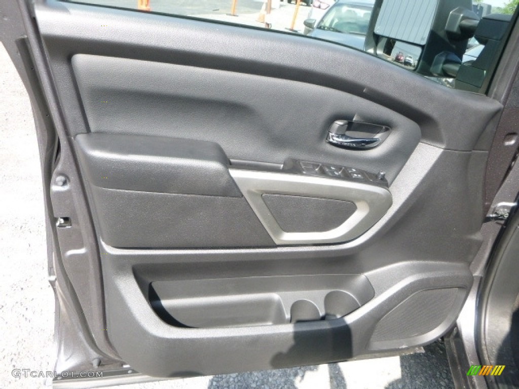 2017 Nissan TITAN XD SV Crew Cab 4x4 Black Door Panel Photo #115809160