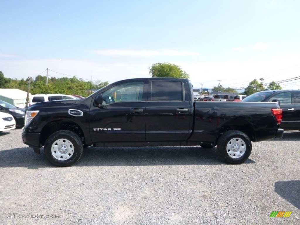 Magnetic Black 2017 Nissan TITAN XD S Crew Cab 4x4 Exterior Photo #115810132