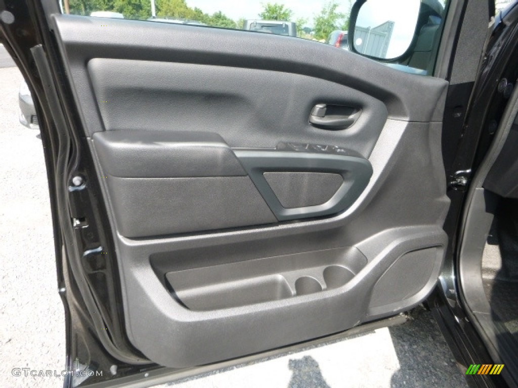 2017 Nissan TITAN XD S Crew Cab 4x4 Black Door Panel Photo #115810267