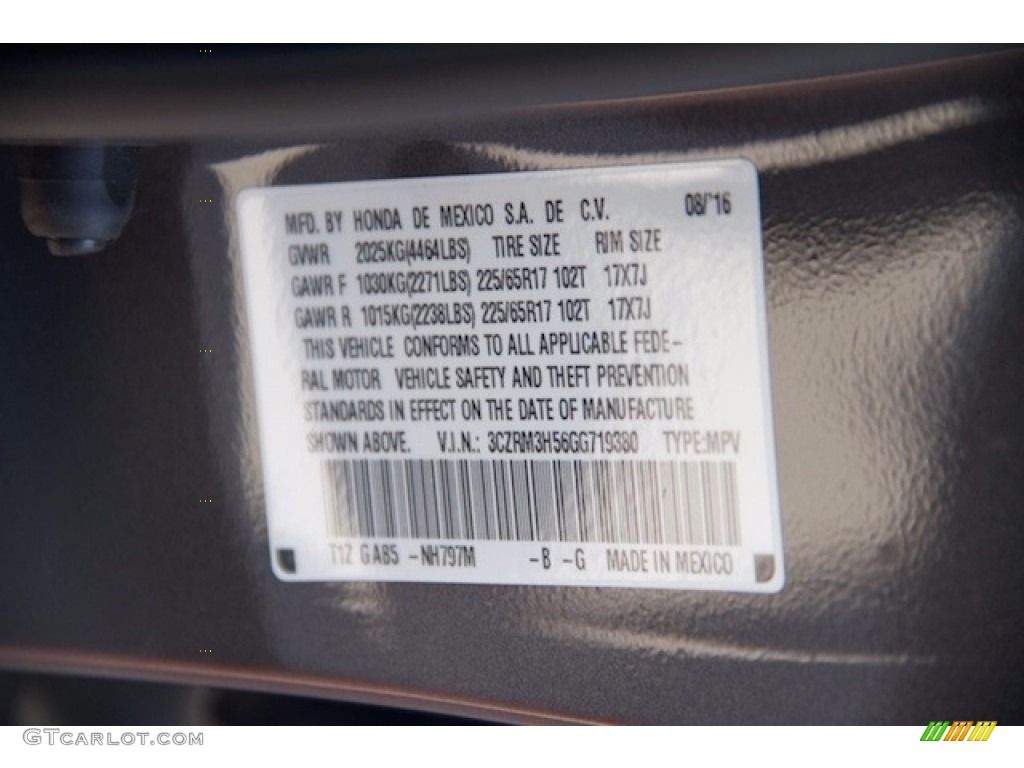 2016 CR-V EX - Modern Steel Metallic / Gray photo #19