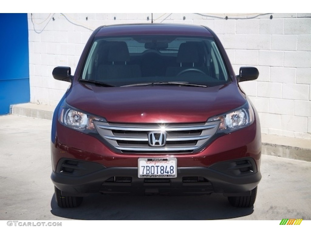 2013 CR-V LX - Basque Red Pearl II / Gray photo #7