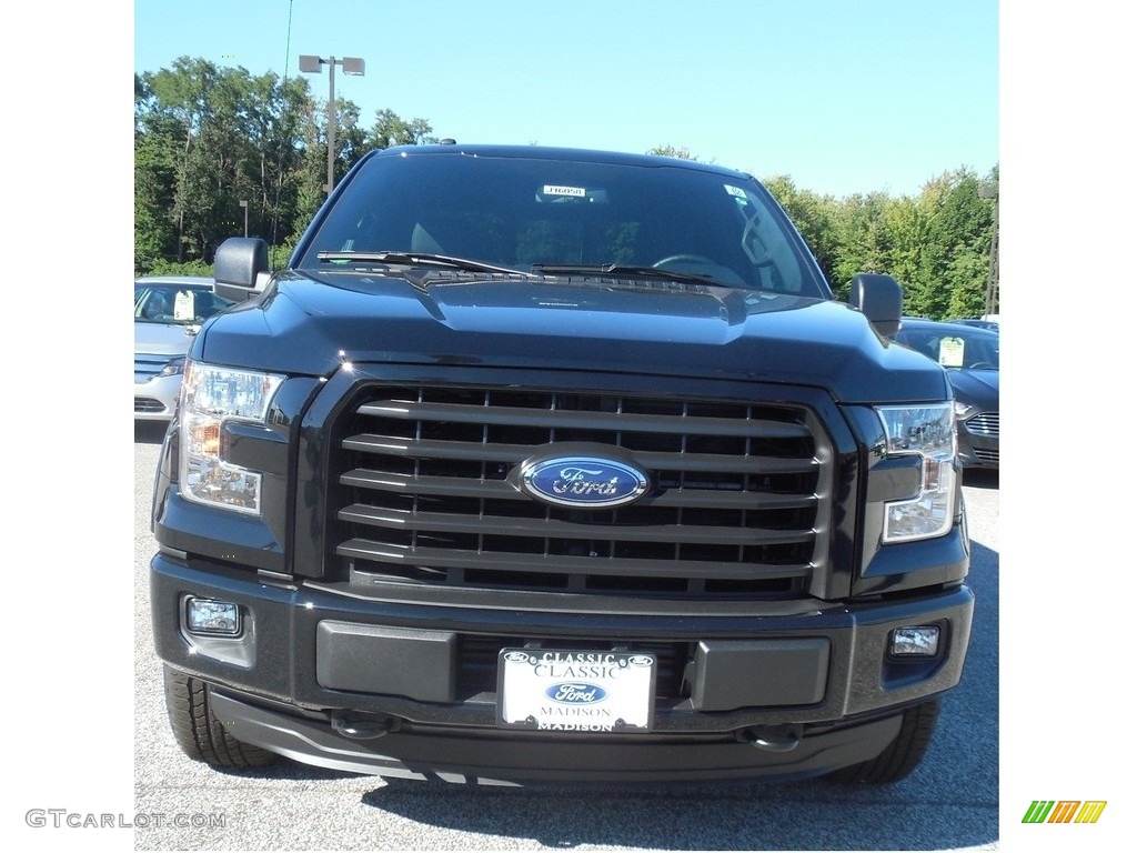 2016 F150 XLT SuperCab 4x4 - Shadow Black / Black photo #2