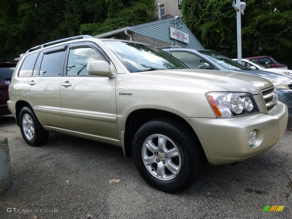 2001 Highlander V6 4WD - Vintage Gold Metallic / Ivory photo #1