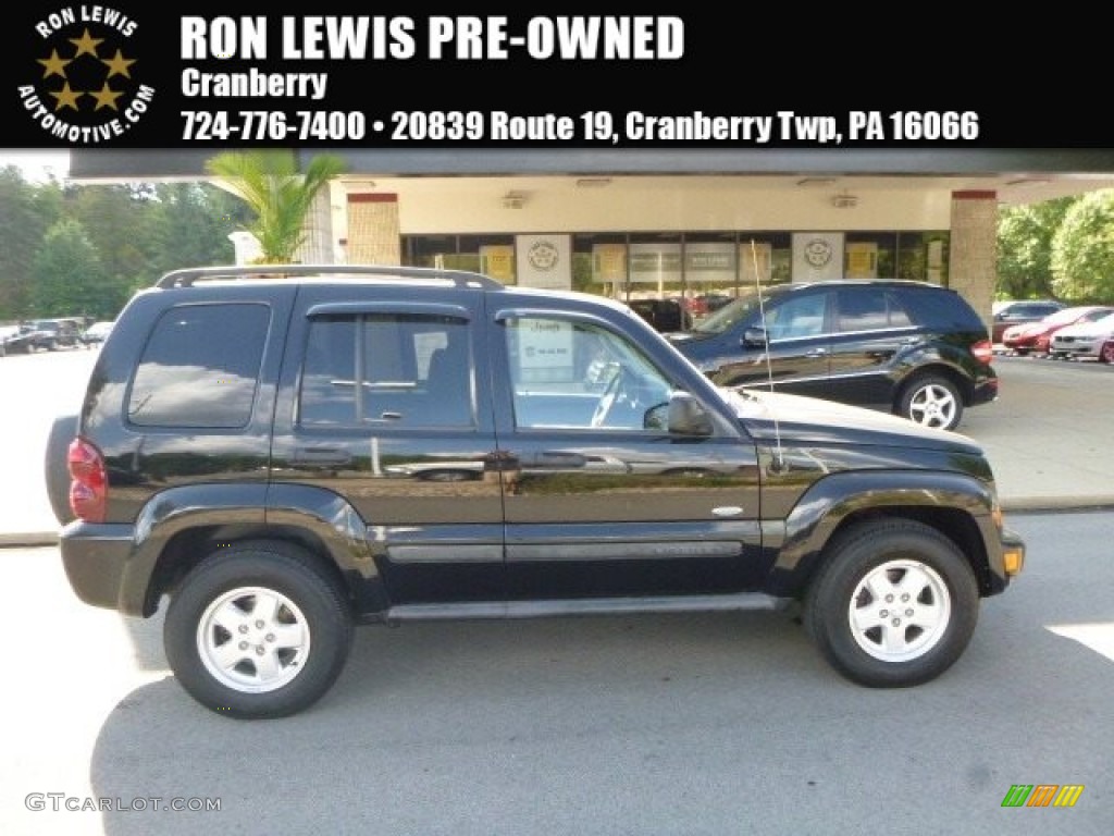 2007 Liberty Sport 4x4 - Black Clearcoat / Medium Slate Gray photo #1