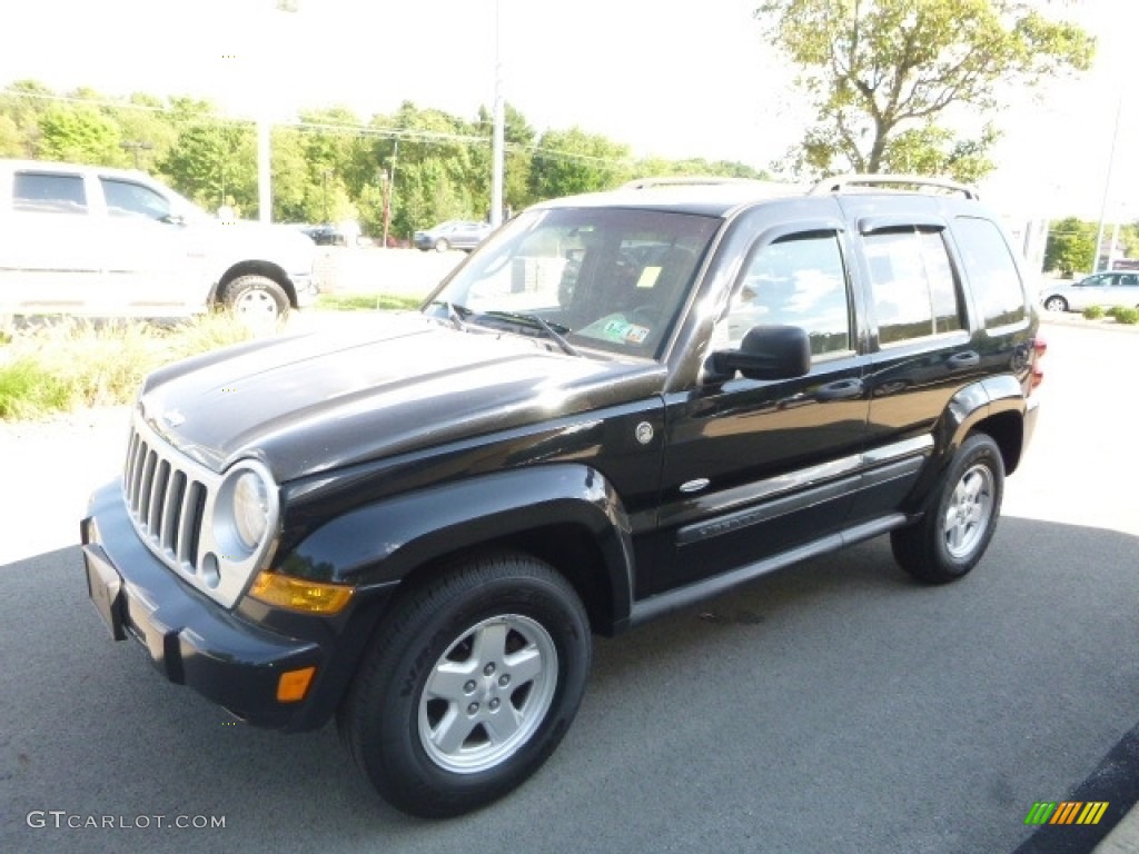 2007 Liberty Sport 4x4 - Black Clearcoat / Medium Slate Gray photo #10