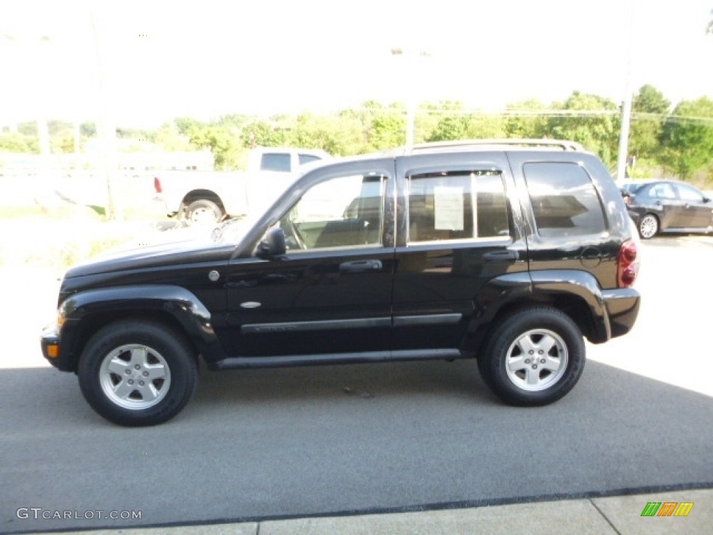 2007 Liberty Sport 4x4 - Black Clearcoat / Medium Slate Gray photo #11