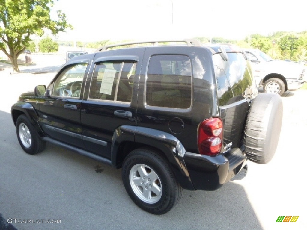 2007 Liberty Sport 4x4 - Black Clearcoat / Medium Slate Gray photo #12