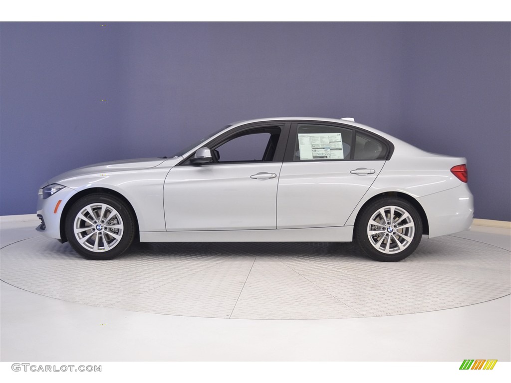 2017 3 Series 320i Sedan - Glacier Silver Metallic / Black photo #3