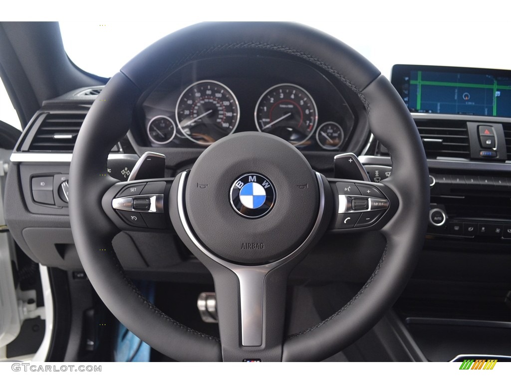2017 BMW 4 Series 440i Coupe Black Steering Wheel Photo #115824969